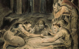 Casting Lots; painting by William Blake