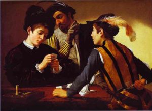 The Cardsharps; painting by Caravaggio